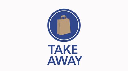 Vector Take away bag icon illustration signのイラスト素材