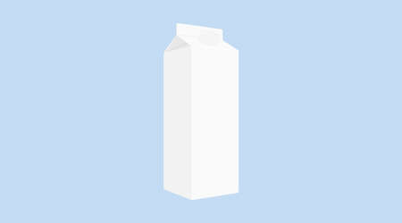 Juice and milk blank white carton boxes. Isolated Vector illustration. Mock-up packagesのイラスト素材