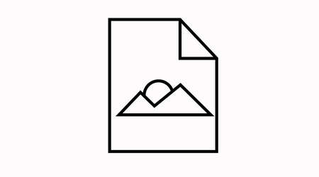 Vector Isolated Black and White Picture of Photo Iconのイラスト素材