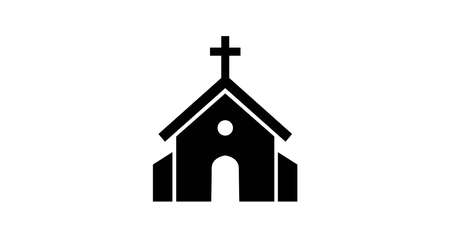Church Icon. Vector isolated illustration of a church buildingのイラスト素材