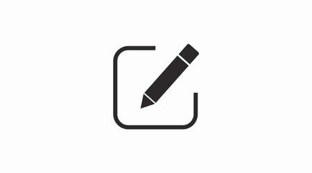 Edit Icon. Vector black and white isolated illustrationのイラスト素材