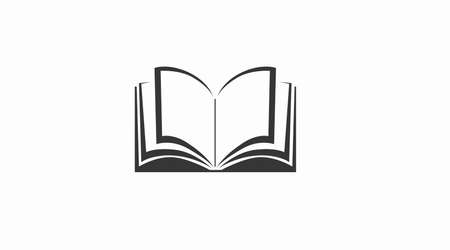 Vector Isolated Illustration of a Book. Black and White Book Iconのイラスト素材