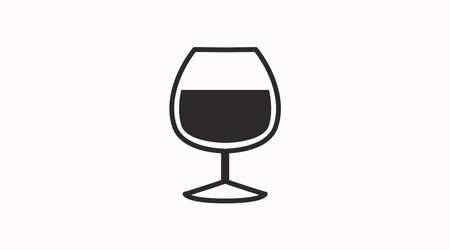 Drink Icon. Vector black and white isolated illustration of a drinkのイラスト素材