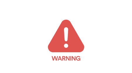 Warning Sign. Vector isolated flat warning iconのイラスト素材