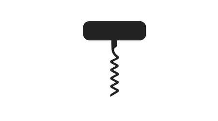 Corkscrew Icon. Vector linear black and white illustration of a Corkscrewのイラスト素材