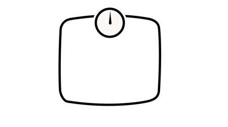 Scale linear icon. Vector isolated black and white flat illustration of a scaleのイラスト素材