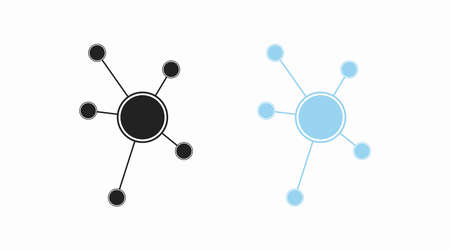 Social network icon. Global technology. The network of social connections in business. Vector isolated flat illustrationのイラスト素材