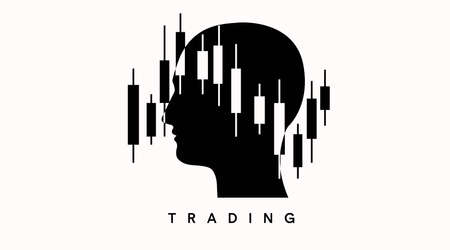 Trading Head Icon. Vector isolated flat editable illustrationのイラスト素材