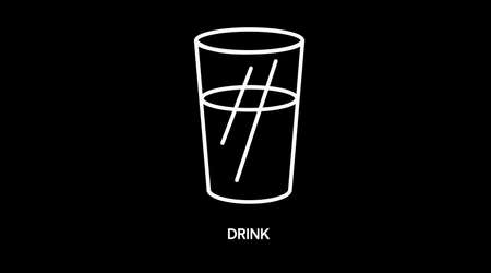 Water Glass Icon. Vector black and white isolated editable illustrationのイラスト素材