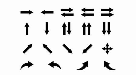 Arrow icon vector set. Vector isolated illustrationのイラスト素材