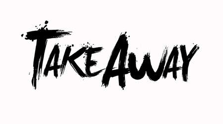 Take Away Sign. Vector isolated editable Take Away Sign Illustration.のイラスト素材