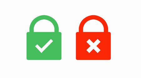 Padlock Icon Set. Vector isolated set of opened and locked padlocksのイラスト素材