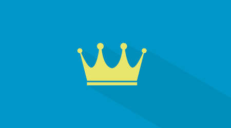 Crown Icon. Vector isolated editable icon illustration with shadow