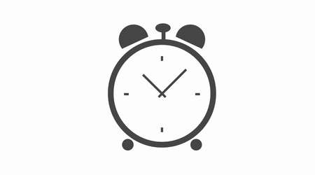 Alarm Clock Icon. Vector isolated black and whiteのイラスト素材
