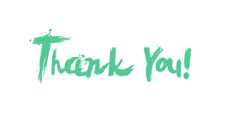 Thank You Sign. Vector isolated green illustration of the words Thank Youのイラスト素材