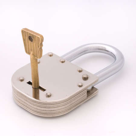 Old Style Padlock and Key