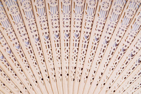 Sandal Wood chinese fan detail for backgroundの写真素材