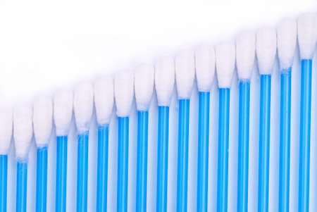 Blue Cotton Swabs の写真素材