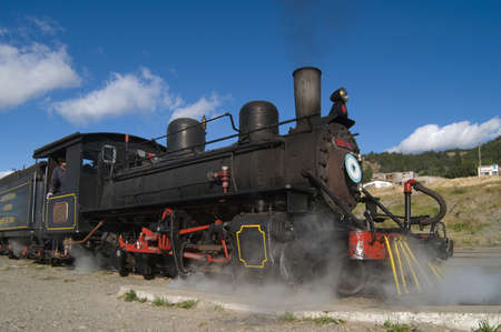 Old Steam Locomotive in Patagonia,  Old Patagonian Express "Trochita"の写真素材