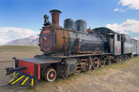 Old Steam Locomotive in Patagonia,  Old Patagonian Express "Trochita"の写真素材