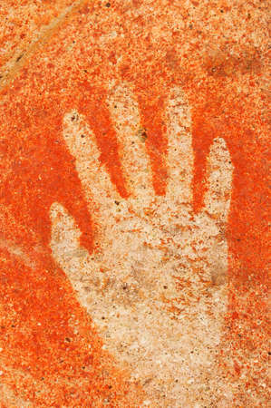 Ancient Cave Paintings in Patagoniaの写真素材