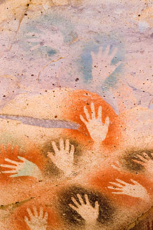 Ancient Cave Paintings in Patagoniaの写真素材