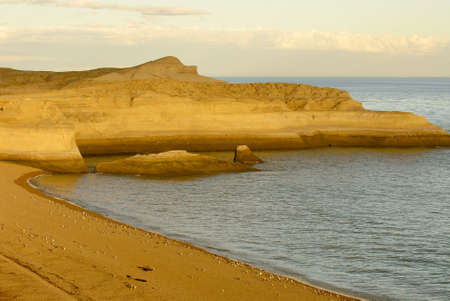 Patagonian Coast. Monte Leon National Park since 2004 it become into the first continental marine park of our country. This area constitutes a representative sample of the patagonic coast in good state of conservation, with paleontological value places. Iの写真素材
