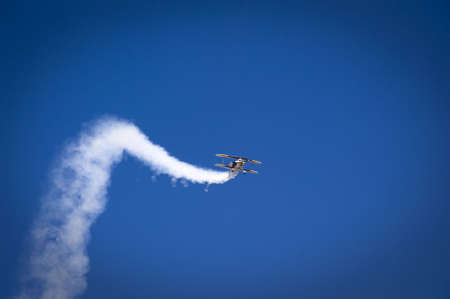 Acrobatic Plane in Flightの写真素材