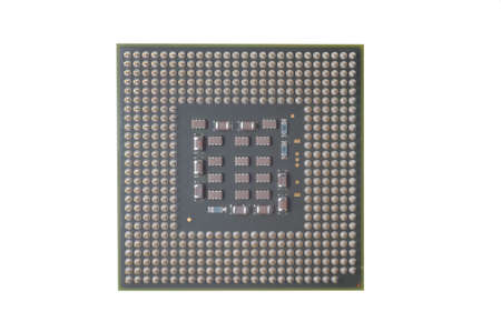 PC CPU Chip Isolated on White