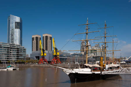 Puerto Madero, touristic destination in Buenos Aires, Argentinaの写真素材