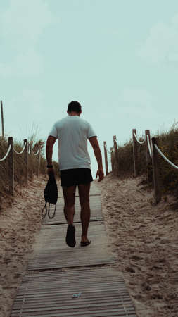 Photos taken on the beach in Miami in the morning.の写真素材