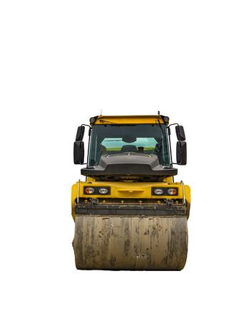 Drum roller . Front view, isolated in white background