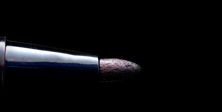 Art view of black permanent on black background, close-upの写真素材