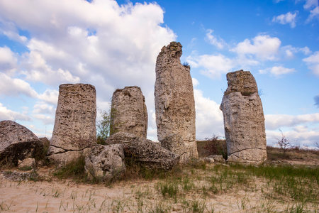 Standing Stones - natural rock formations in Varna Province, Bulgaria.の写真素材