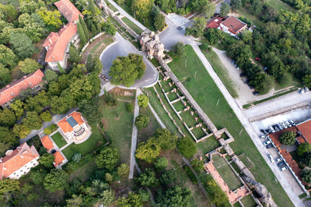 The South gate is known as The Camels at roman fortifications in the ancient city of Diocletianopolis, the town of Hisarya, Plovdiv Region, Bulgariaの写真素材