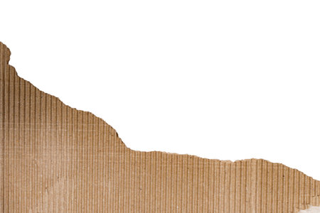 Old Ripped paper. Carton Piece, Ripped Kraft Paper Wallpaper,の写真素材