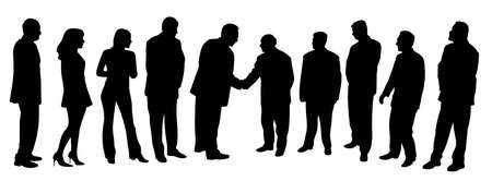 Business people group at a meeting shaking handsのイラスト素材