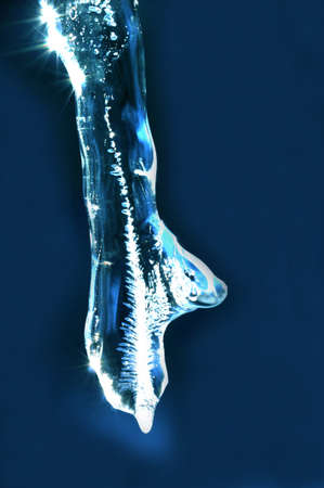 Abstract icicle in the shape of a handの写真素材