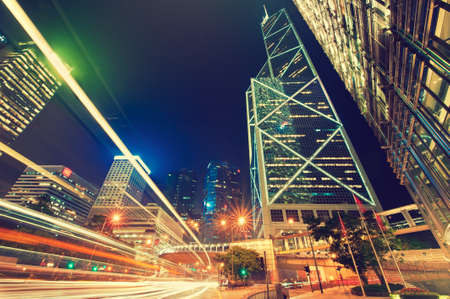 Hong Kong, China,night  viewのeditorial素材