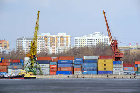 Cranes in the cargo port