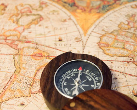 Compass and map