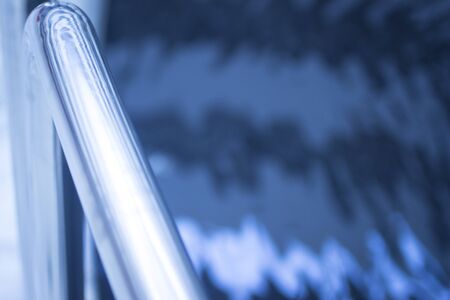 Health spa physical therapy, rehabilitation, physiotherapy water jets hydrotherapy spray and railings photo in blur tones.の写真素材