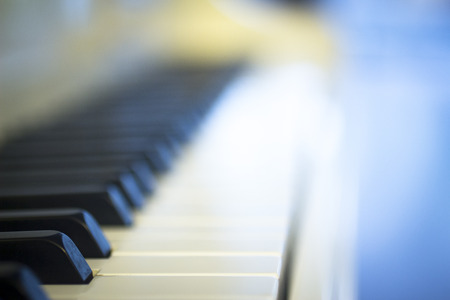 Piano concert keyboard keys in nightclub classical jazz music concert wedding reception party.の写真素材