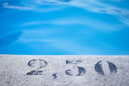 Health spa swimming pool water photo in blur tones.の写真素材