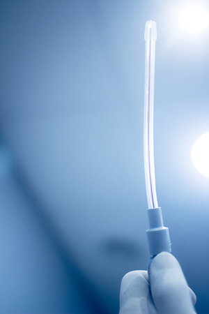 Dental hygiene instrumenation dentist drill cleaning tool in clinic surgery office used to treat tooth decay.の写真素材