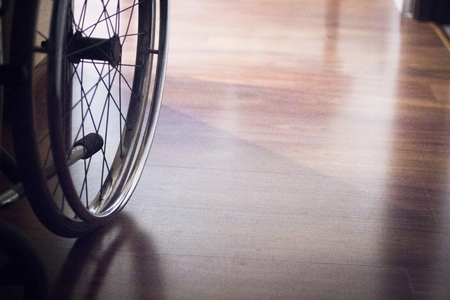 Wheel chair in hospital clinic medical center waiting room.の写真素材