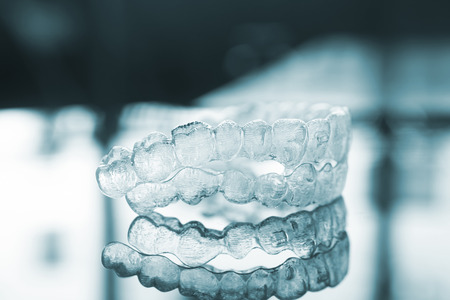 Invisible dental teeth brackets tooth aligners plastic braces dentistry retainers to straighten...