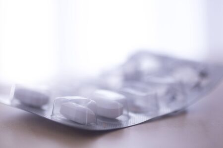 Medication pharmaceutical blister tablet pack of generic medicine pills-