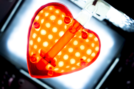 Valentine's Day love heart shape artistic color photo.の写真素材