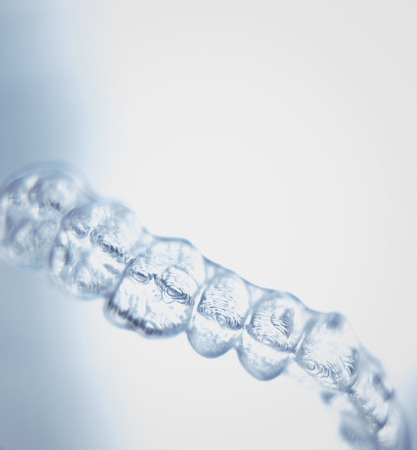 Invisible dental aligners modern tooth brackets transparent teeth retainer braces to straighten...
